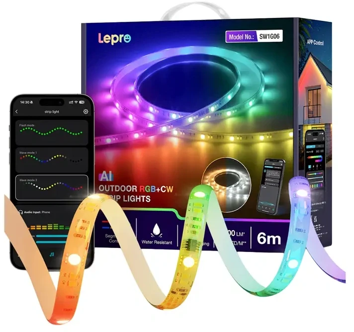 LEPRO SW1-6 RGB išmanioji LED juostelė, 6 m