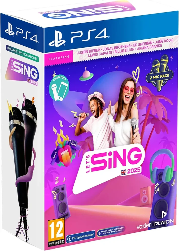 Ravenscourt Gra PlayStation 4 Lets Sing 2025, 2 mikrofonai