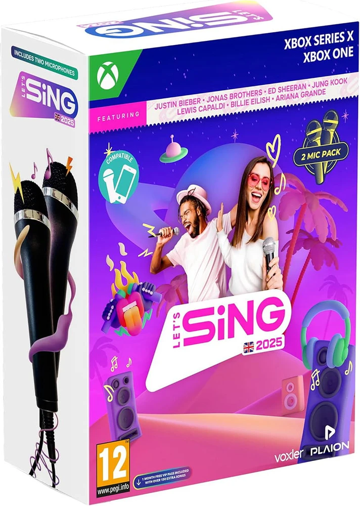 Ravenscourt „XBOX One“ / „XBOX Series X Lets Sing 2025“ 2 mikrofonai