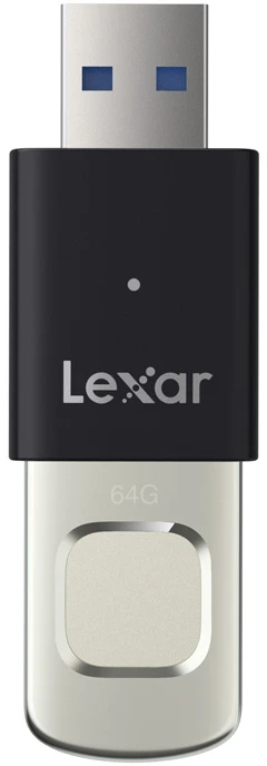 USB Atmintinė - Lexar Pirštų Atspaudo F35pro 64GB 300 MB/s Skaitymas 150 MB/s Rašymas Juoda