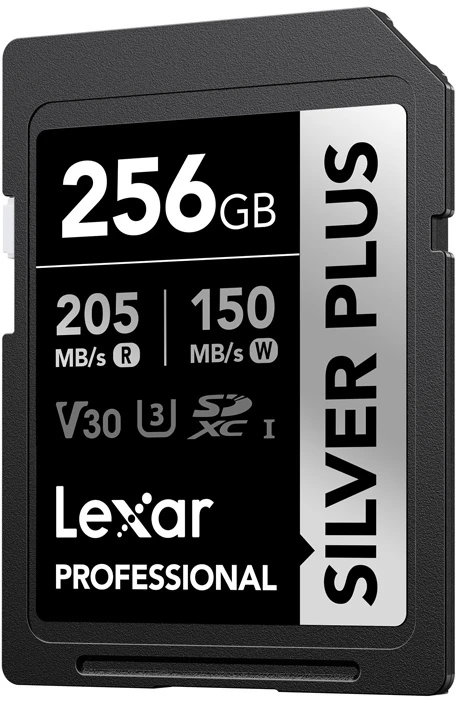 Atminties kortelė Lexar SDXC 256GB Professional Sidabrinis Plus UHS-I U3 A2 4K V30