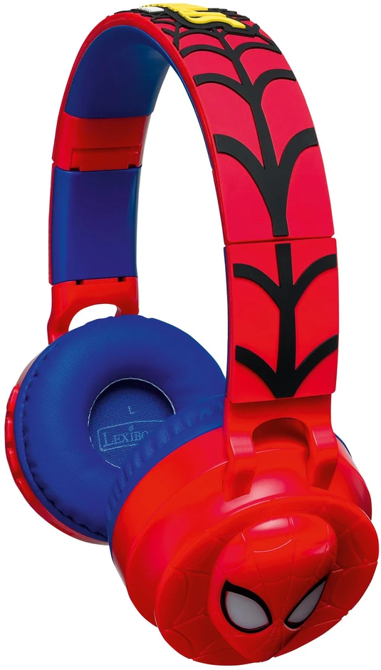 Lexibook - 3D „Spider-Man“ ant ausies uždedamos „Bluetooth®“ ir laidinės sulankstomos ausinės (HPBT015SP)
