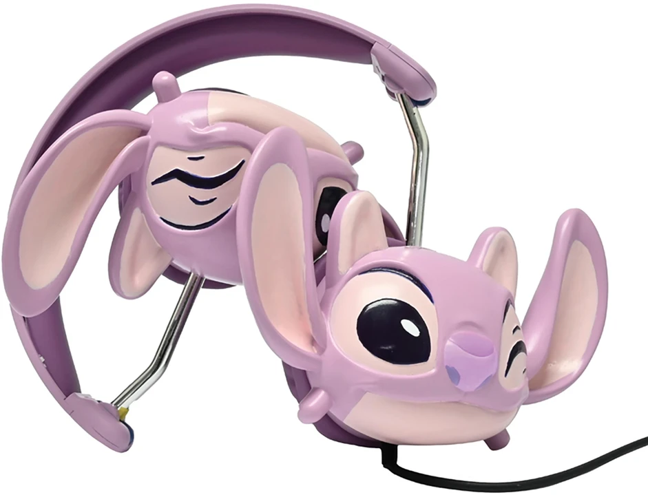 Lexibook - DISNEY Stitch „Angel“ laidinės sulankstomos ausinės su saugiu garsumo ribojimu (HP015D1)