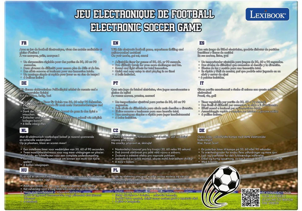 „Lexibook“ – elektroninis futbolo žaidimas dviem žaidėjams (JG945)