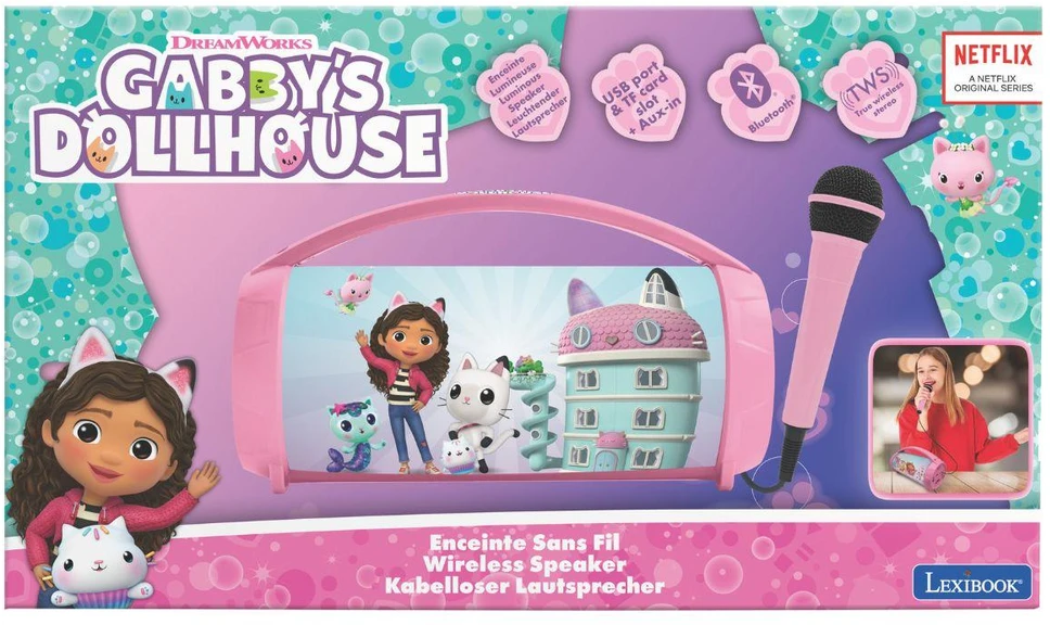 Lexibook - Gabby's Dollhouse Bluetooth šviesų garsiakalbis (BTP585GDHZ)