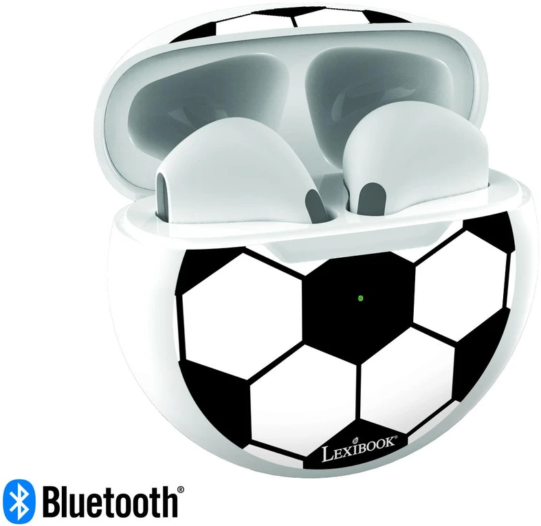 Lexibook - Į ausis įdedamos „Bluetooth®“ ausinės futbolui su įkrovimo dėklu (HPBT05FO)