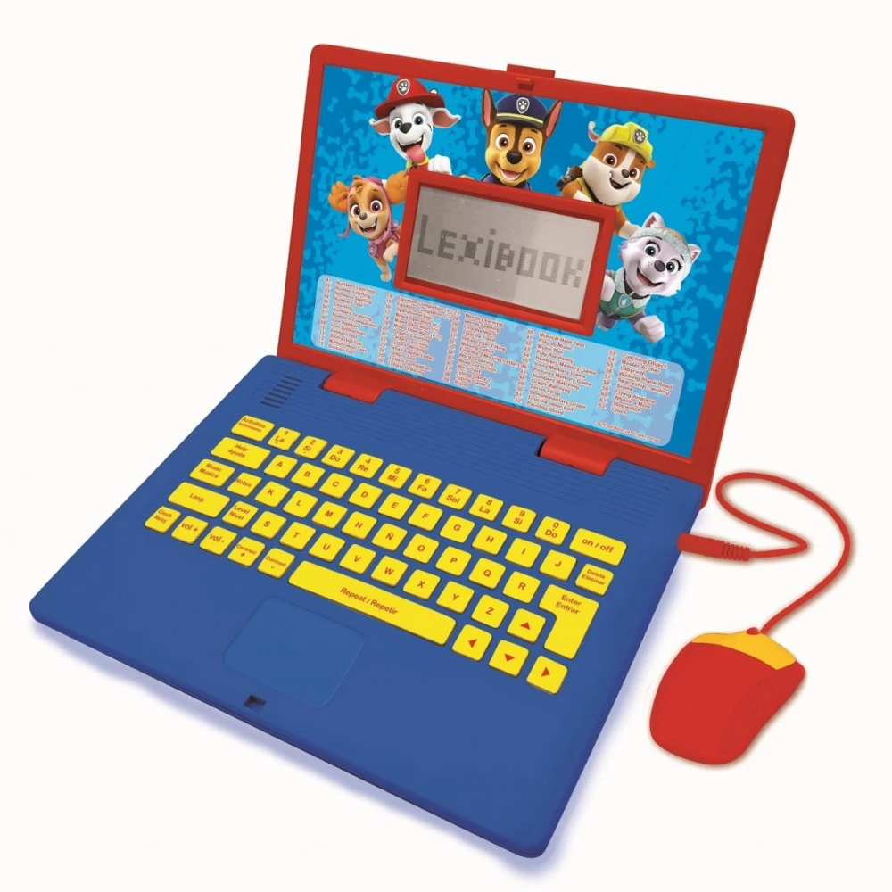 Laptop Nešiojamas kompiuteris „Paw Patrol“ dvikalbis edukacinis nešiojamas kompiuteris su 124 veiklomis