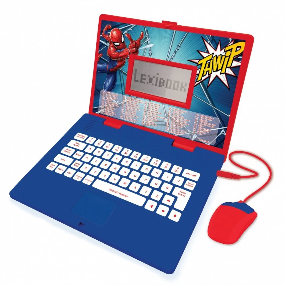 Laptop Nešiojamas kompiuteris Žmogus-voras, edukacinis nešiojamas kompiuteris, dvikalbis, pl/angl, 124 veiklos