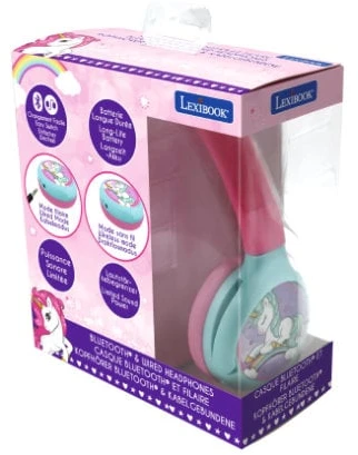 „Lexibook – Unicorn“ – 2 viename sulankstomos „Bluetooth®“ ausinės (HPBT010UNI)