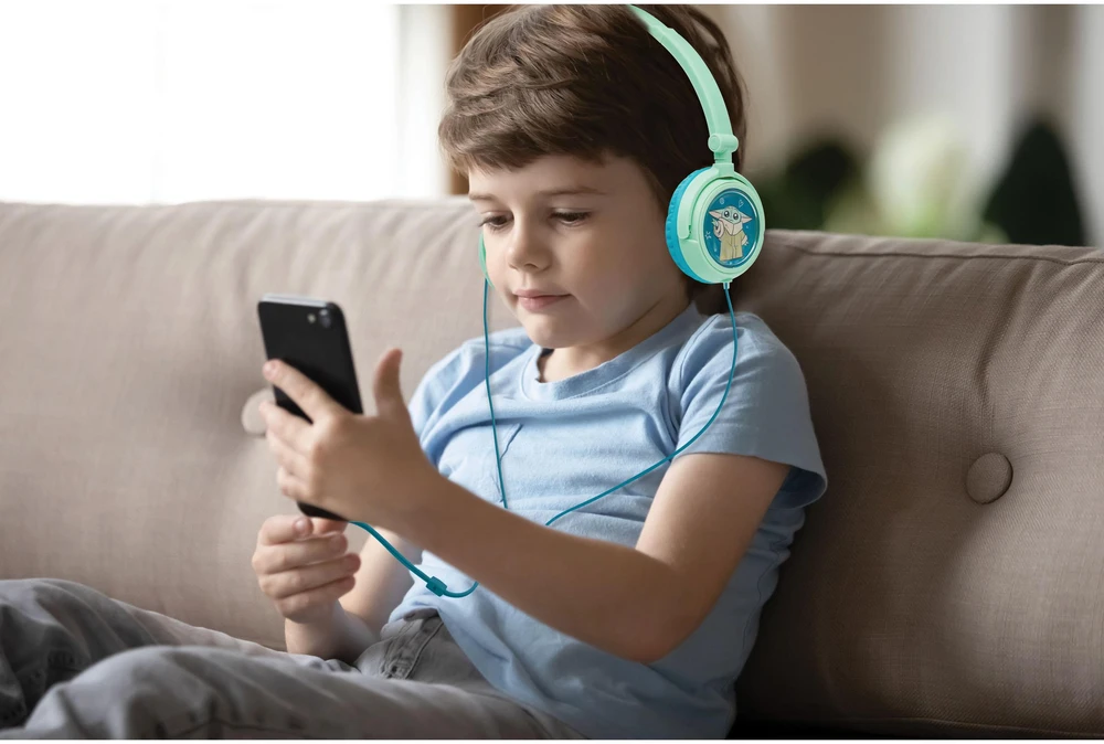 Lexibook - „Žvaigždžių karų“ laidinės sulankstomos ausinės su saugiu garsumo ribojimu (HP010SW)