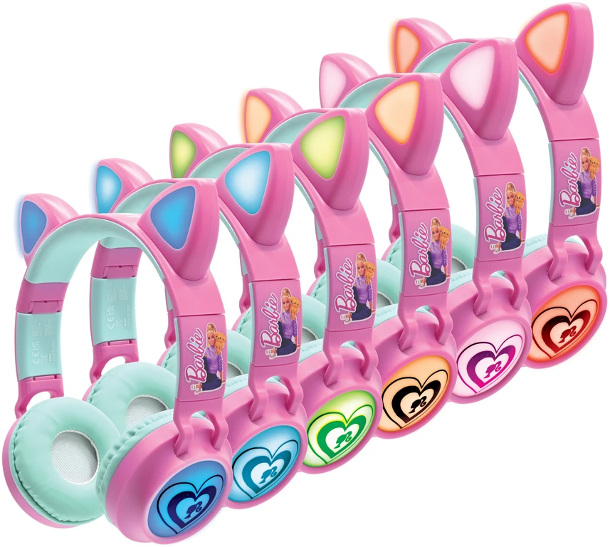 Lexibook,Barbie „Lexibook“ – „Barbie“ „Bluetooth“ ausinės su šviesa (HPBTKTBB)