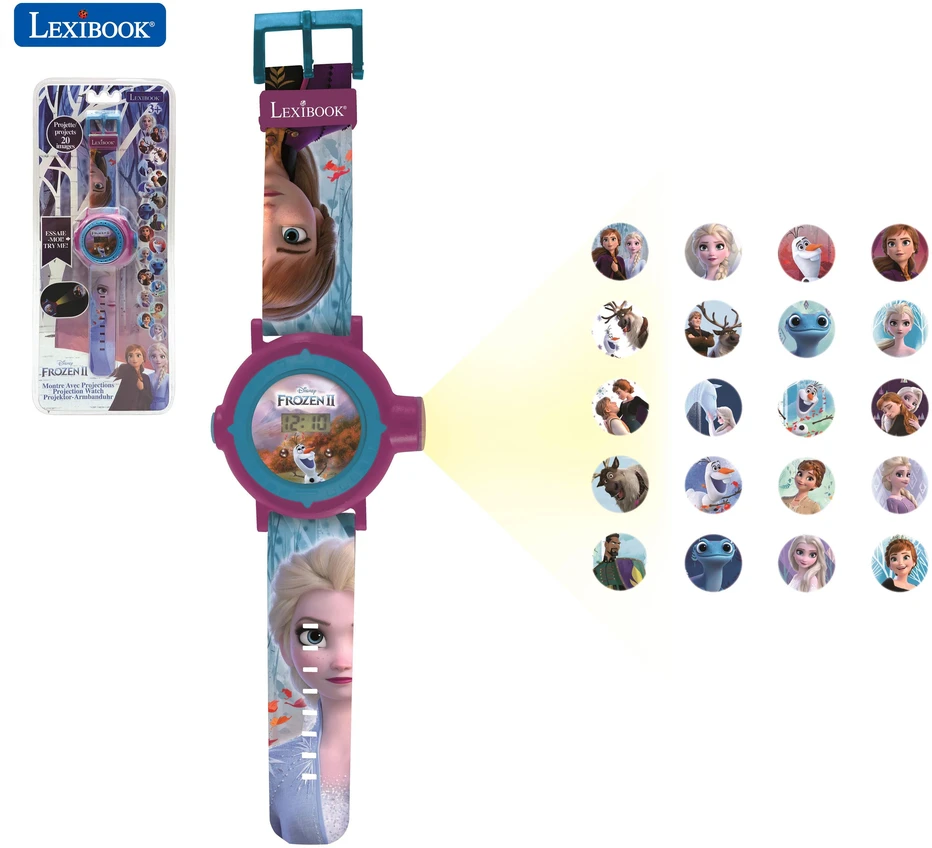 Lexibook,Disney Lexibook – Disney „Ledo šalis“ – skaitmeninis projektorius su laikrodžiu (DMW050FZ)