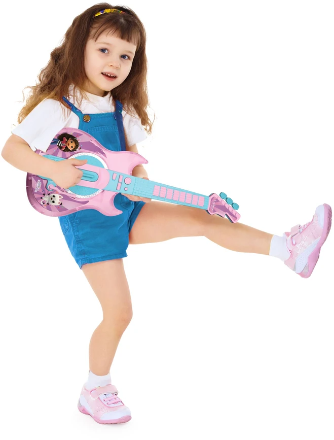 Lexibookgabbys Dollhouse Lexibook - Gabby lėlių namelio elektroninė šviečianti gitara su mikrofonu (K260GDH)