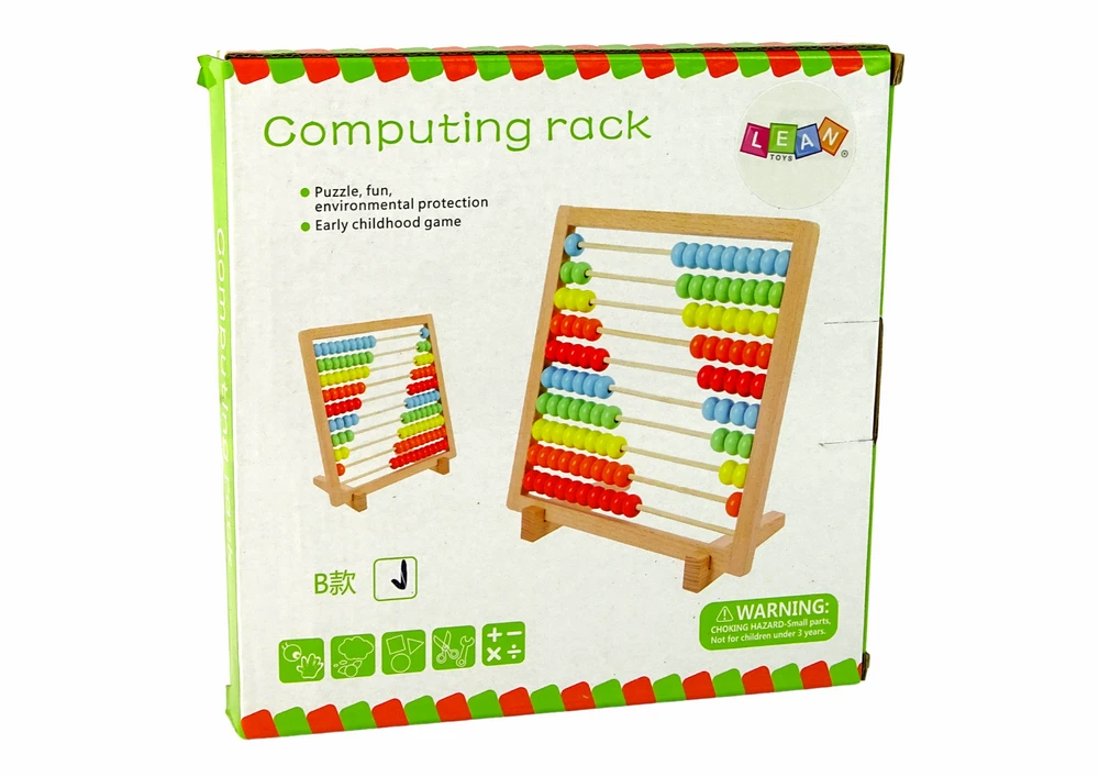 Spalvinga medine skaičiuokle Lean Toys