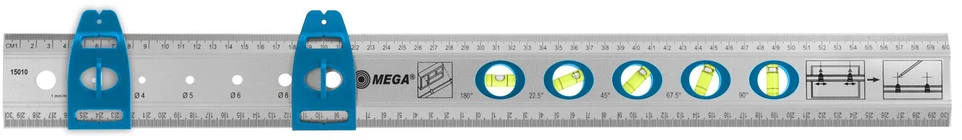 Liniał Universali liniuotė 60 cm aliuminio mega