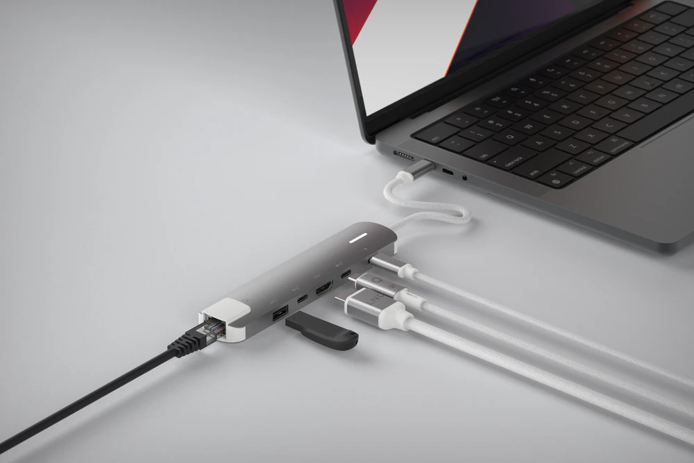 LINQ - 6in1 PRO 140W USB-C daugiaprievadis šakotuvas