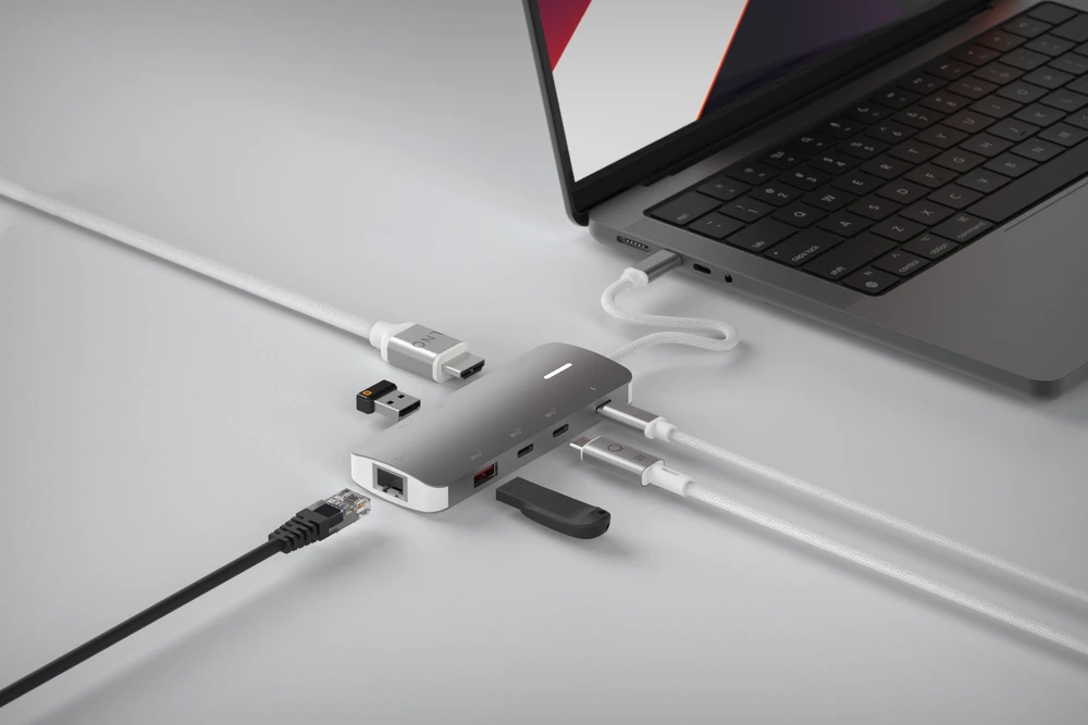 LINQ - 8in1 8K PRO 140W USB-C daugiaprievadis šakotuvas