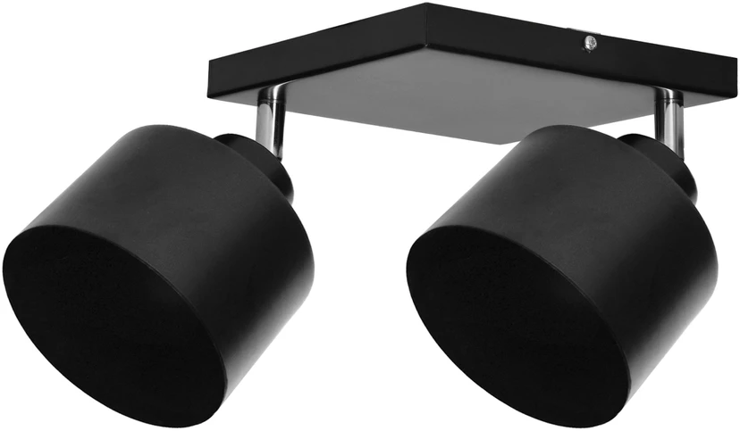 Pakabinamas šviestuvas Orno LISA sieninis ir lubinis šviestuvas, maks. galia 2x60W, E27, juodas, kvadratinis pagrindas