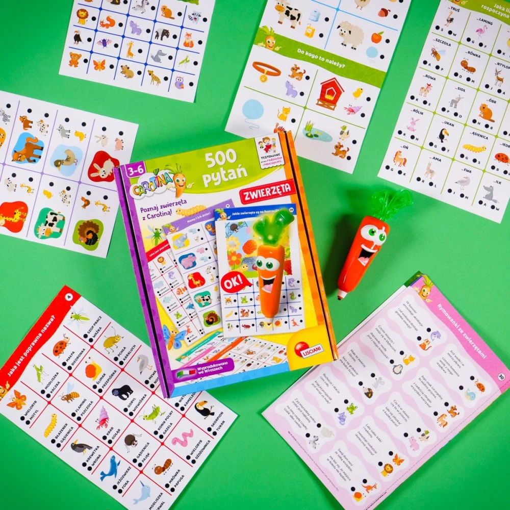 Edukacinis žaidimas Dante Carotina Gyvūnai Lisciani, 01559, 30 d