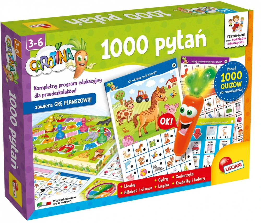 Stalo žaidimas 1000 klausimų Lisciani Carotina 49363 01351