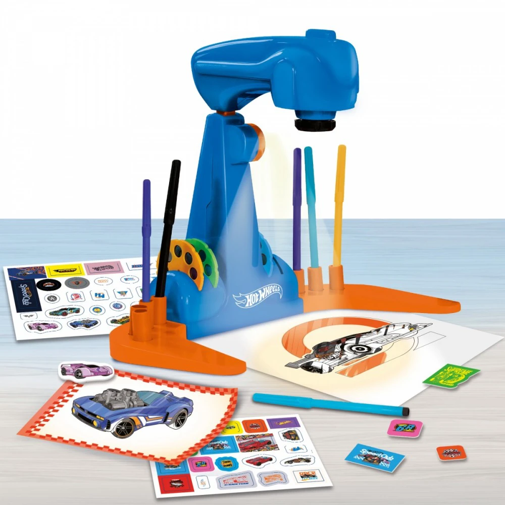Lisciani Rinkinys Piešimo mokyklos rinkinys su projektoriumi – „Hot Wheels“