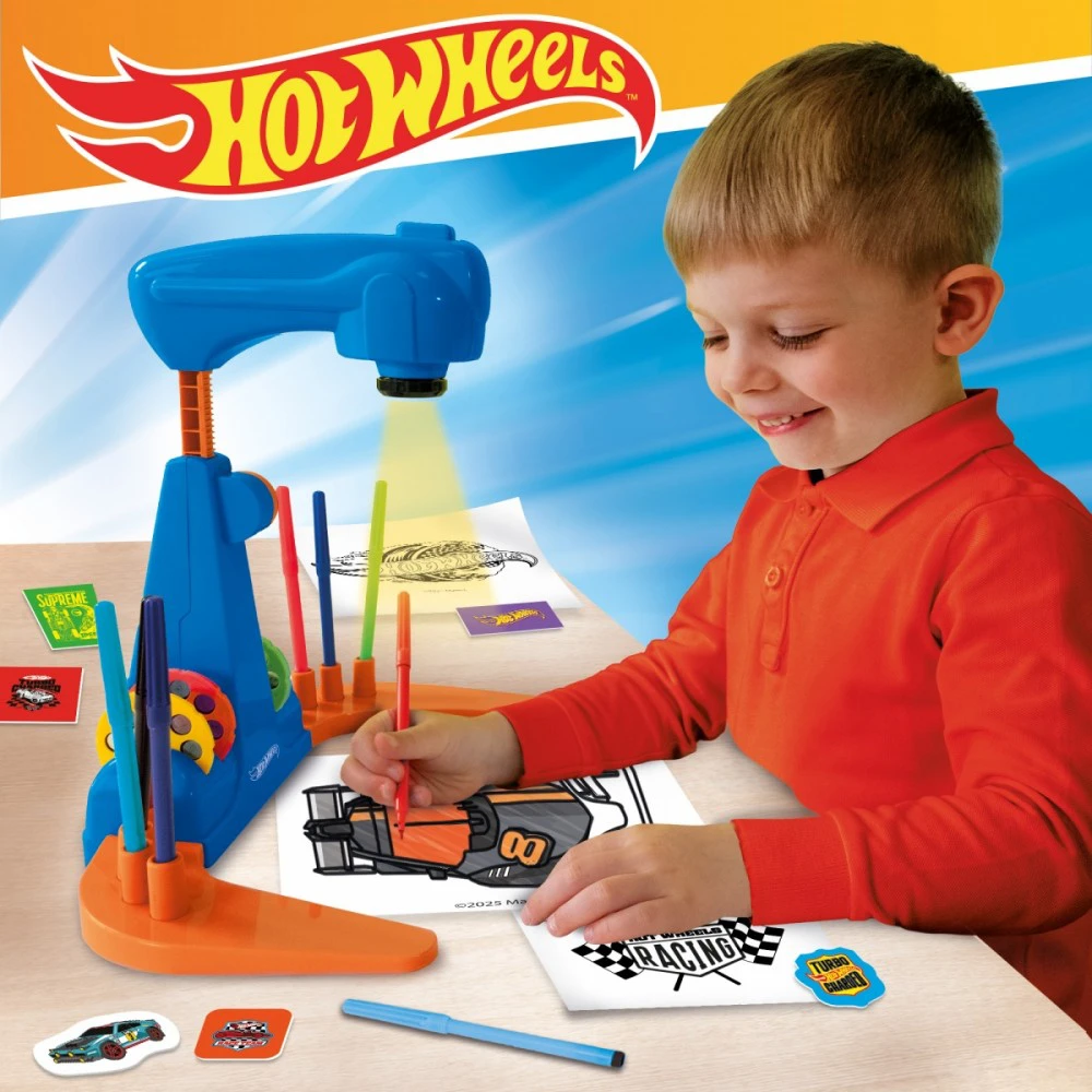 Lisciani Rinkinys Piešimo mokyklos rinkinys su projektoriumi – „Hot Wheels“
