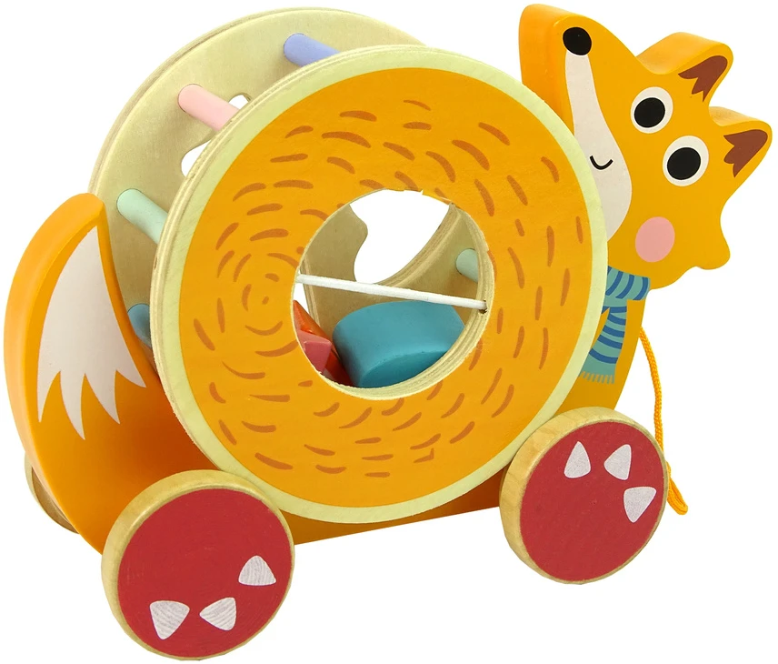 Medinis žaislas vaikams Lean Toys Vėžlys ant ratų