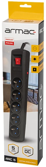 Armac Listwa ARC5 5g 5.0m juodas ARcon maitinimo laidas