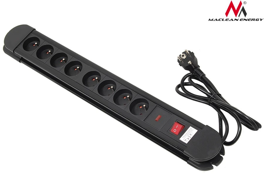 MACLEAN MCE11 Maclean MCE11 Power Strip 8 lizdas su jungikliu