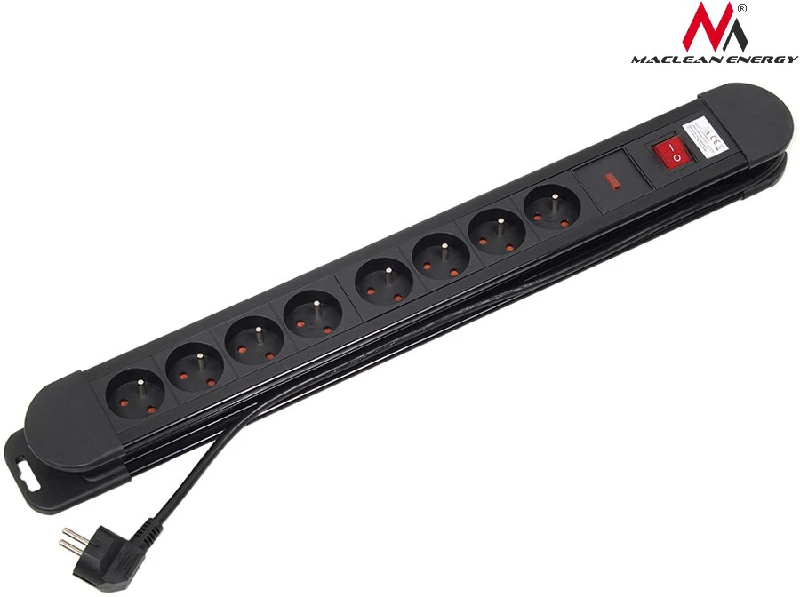 MACLEAN MCE11 Maclean MCE11 Power Strip 8 lizdas su jungikliu