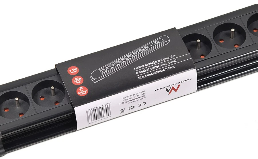 MACLEAN MCE11 Maclean MCE11 Power Strip 8 lizdas su jungikliu