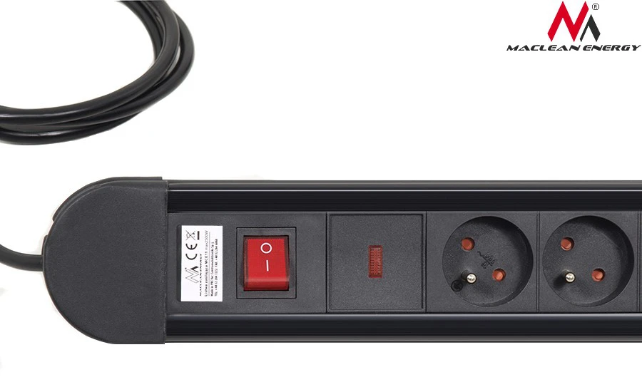 MACLEAN MCE11 Maclean MCE11 Power Strip 8 lizdas su jungikliu