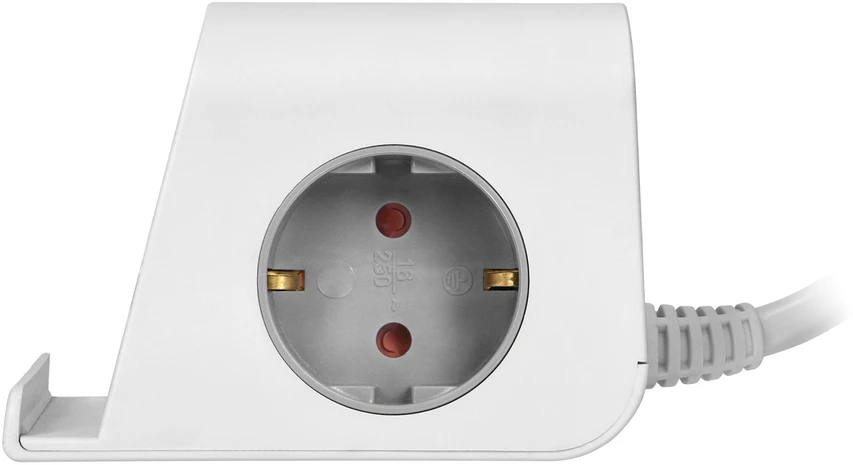 Orno Listwa Stalinis maitinimo lizdas su USB įkrovikliu, varžtiniu tvirtinimo spaustuku ir 1,4 m laidu, 2x2P+Z (Schuko), 4xUSB, baltas