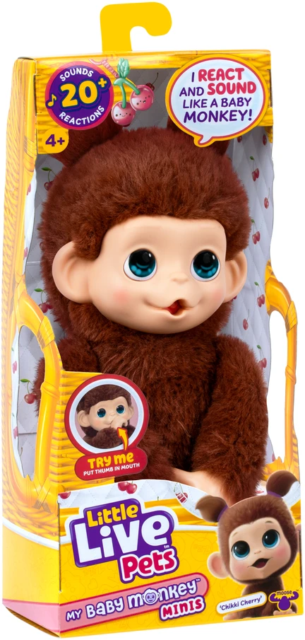 Little Live Pets - Mano mažylė mini beždžionėlė ruda vyšnia (26765)