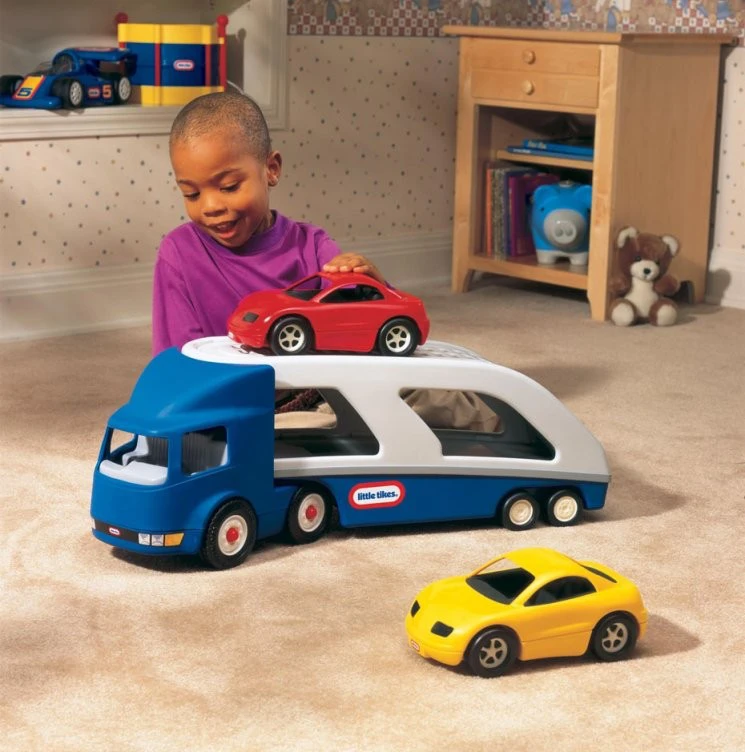 Little Tikes Didelis automobilinis sunkvežimis su priekaba + du automobiliai