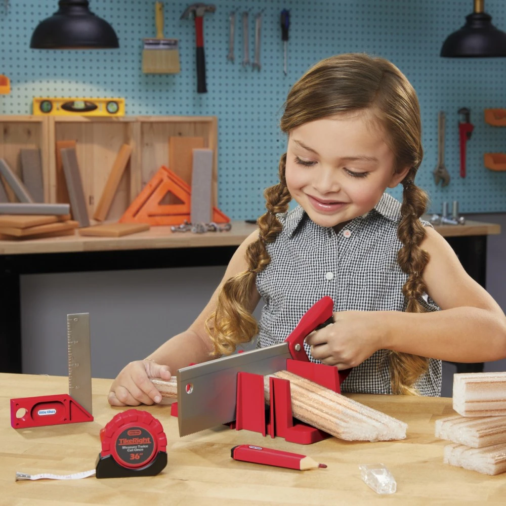 „Little Tikes Rinkinys“ kūrybingas konstruktoriaus komplektas matavimui ir pjovimui