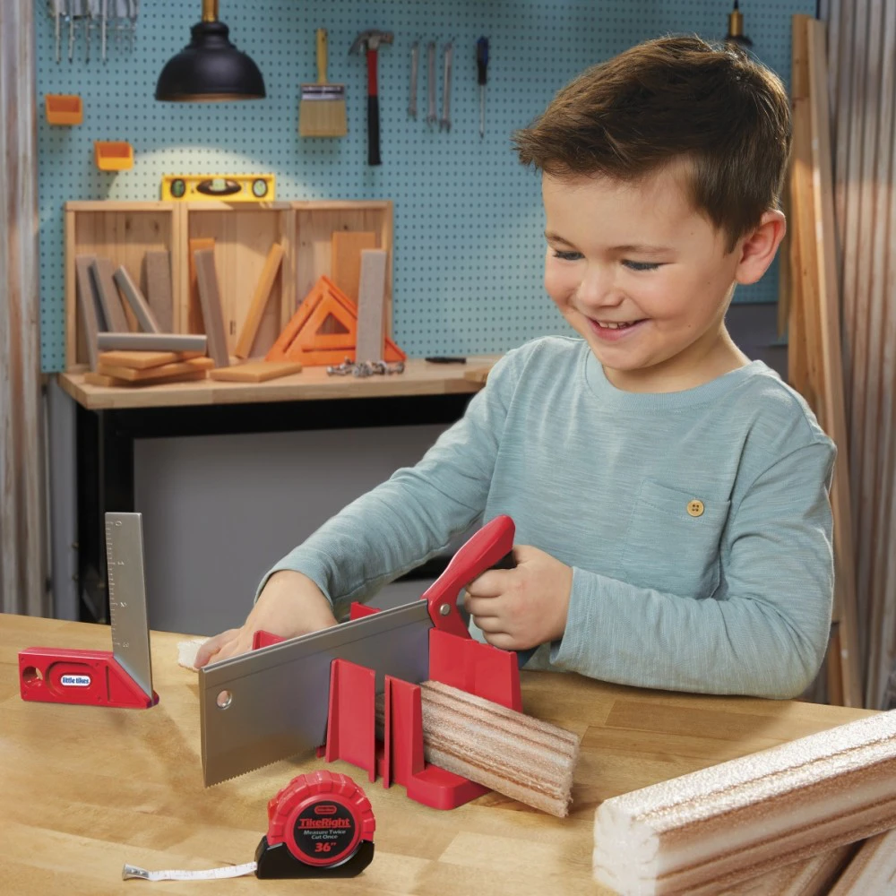 „Little Tikes Rinkinys“ kūrybingas konstruktoriaus komplektas matavimui ir pjovimui