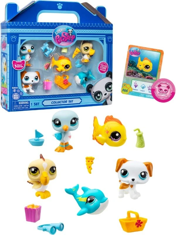 TM Toys Littlest Pet Shop paplūdimio geriausiųjų 5 žaisliukų rinkinys, 00517