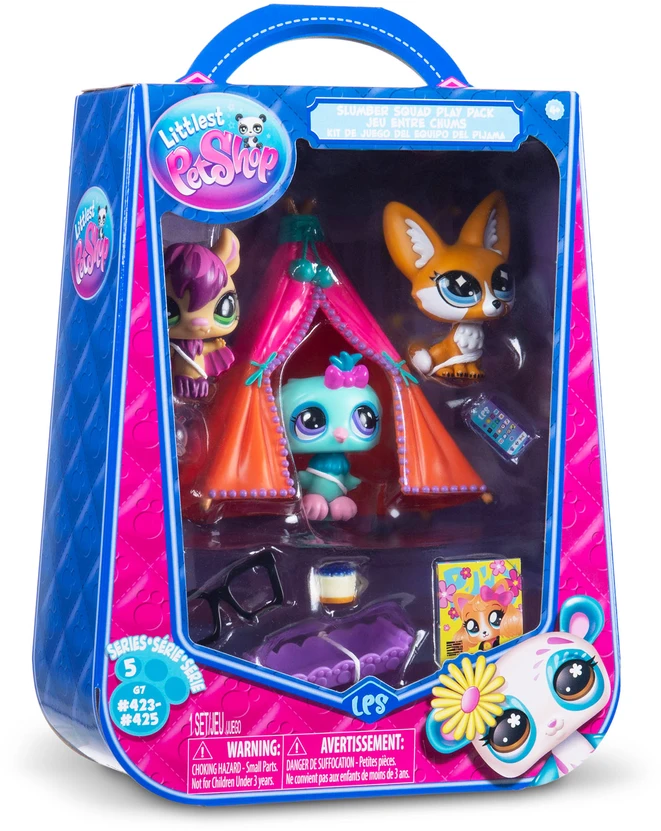 Littlest Petshop TM Toys Minkštas Littlest Pet Shop pižamos vakarėlio žaislas