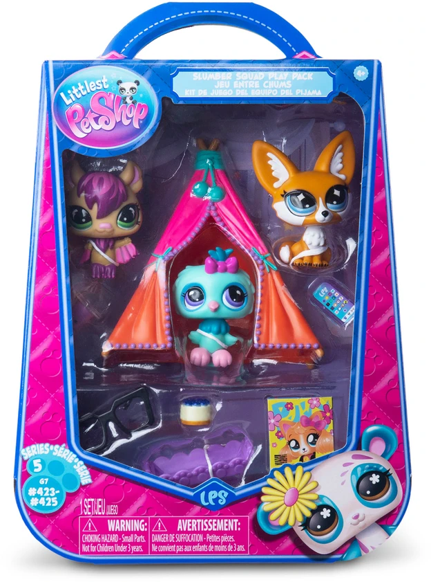 Littlest Petshop TM Toys Minkštas Littlest Pet Shop pižamos vakarėlio žaislas