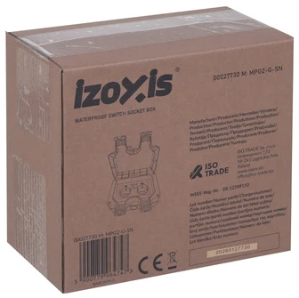 Double external socket 17x11x10cm Izoxis