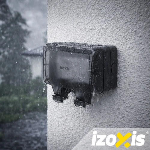 Double external socket 17x11x10cm Izoxis