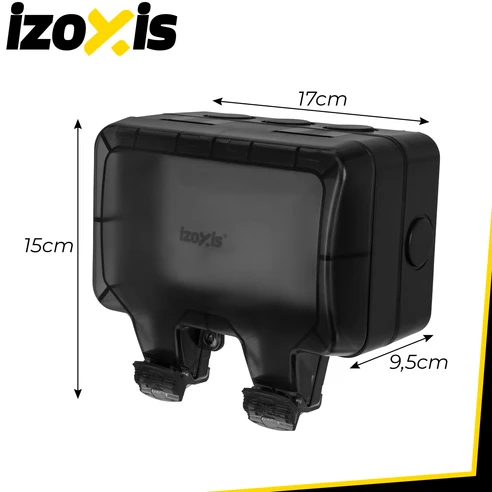 Double external socket 17x11x10cm Izoxis
