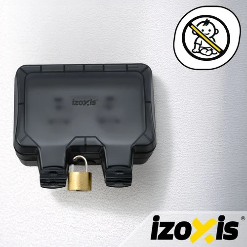 Double external socket 17x11x10cm Izoxis