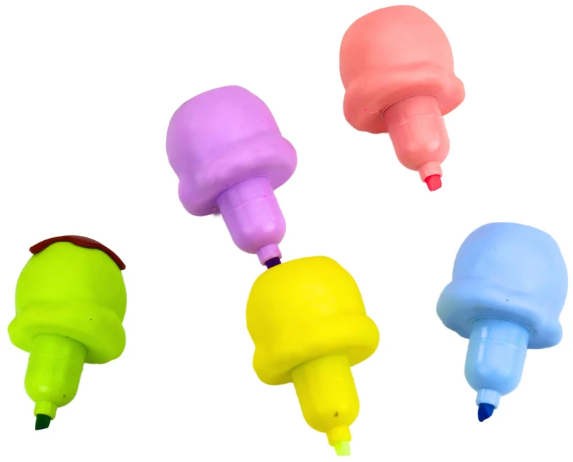 Lean Žymeklių rinkinys ledų formos, 5 pastelinių spalvų, 18 cm