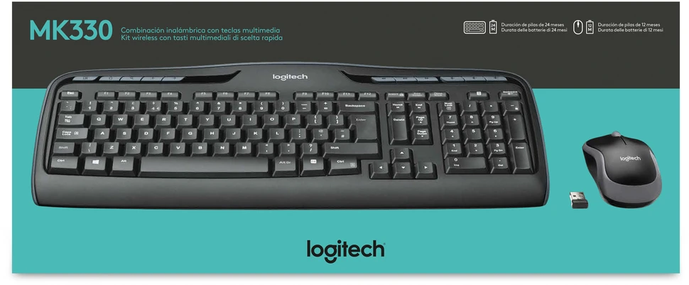 Logitech Belaidis klaviatūros ir pelės rinkinys MK330 (Nordic)
