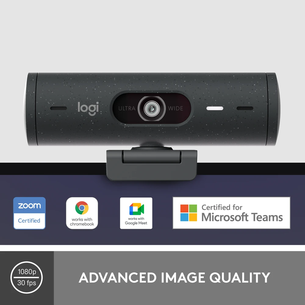 Internetinė kamera Logitech BRIO 500, Grafito spalvos