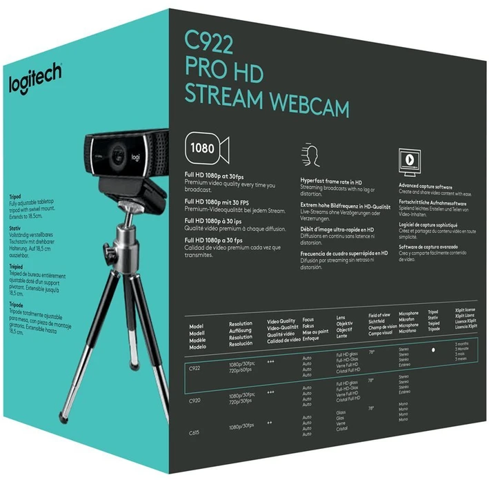 Internetinė kamera Logitech C922 PRO HD Stream Webcam