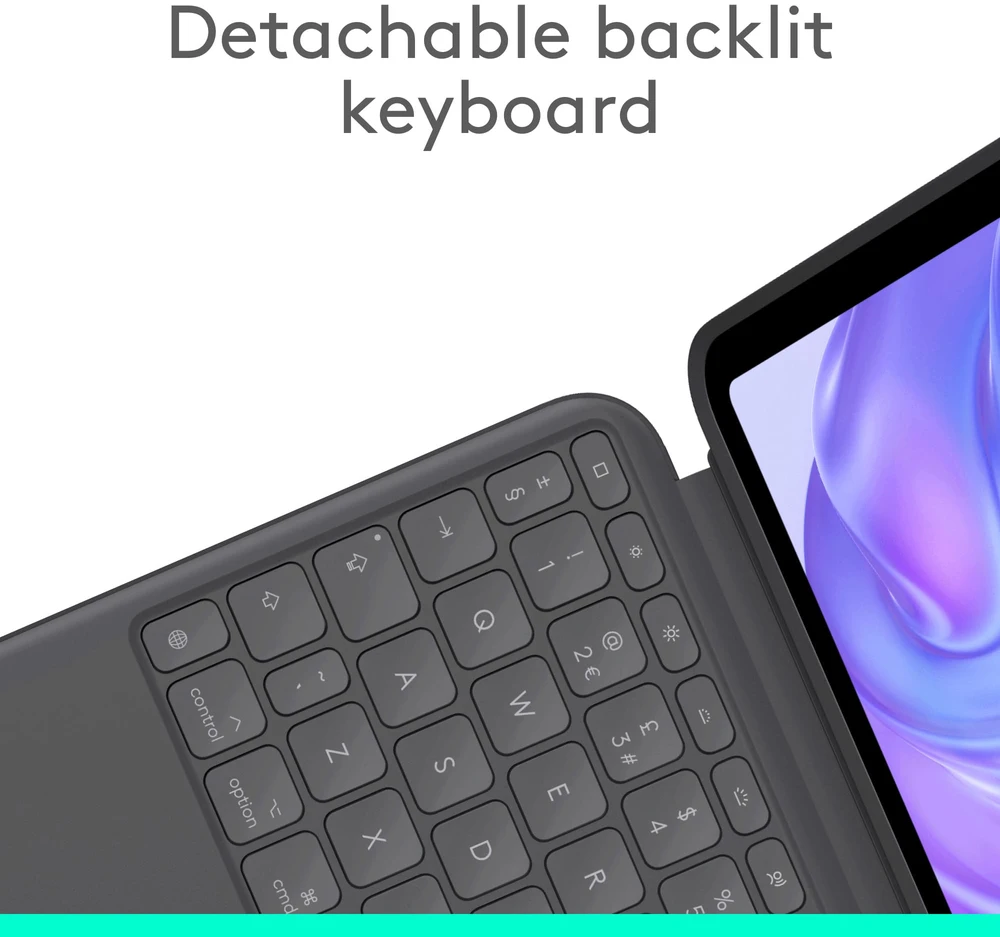„Logitech“ – „Combo Touch iPad Pro 11“ (M4) – grafito spalvos – plokščias – Šiaurės šalių