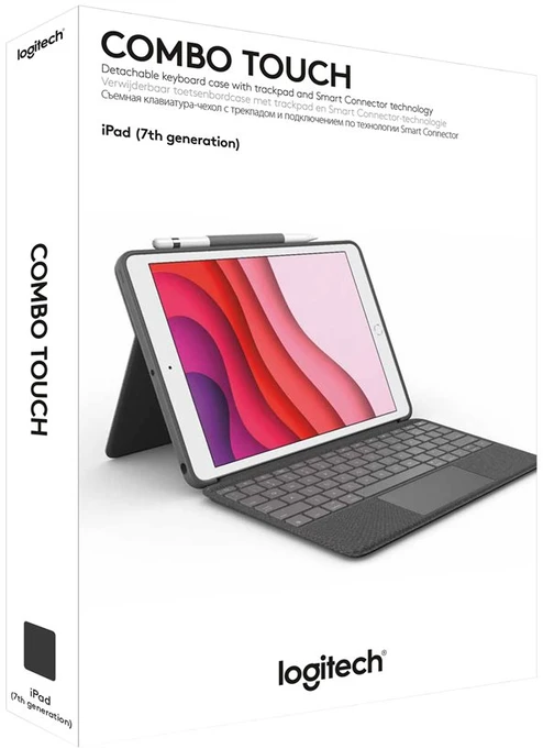 LOGITECH Combo Touch, skirtas iPad (7, 8 ir 9 gen.) – GRAPHITE – NORDIC